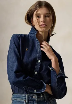 Polo Ralph Lauren camasa pentru femei din denim imagine