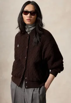 Polo Ralph Lauren geaca bomber pentru femei cu lana imagine