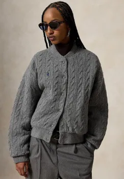 Polo Ralph Lauren geaca bomber pentru femei cu lana imagine