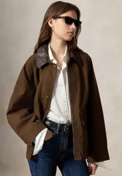Polo Ralph Lauren geaca de tranzitie pentru femei din bumbac imagine