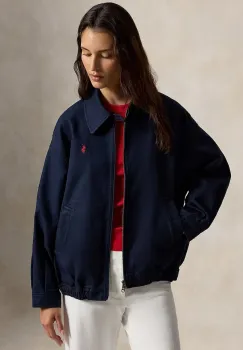 Polo Ralph Lauren geaca oversize pentru femei din bumbac imagine