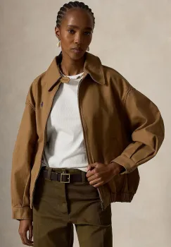 Polo Ralph Lauren geaca oversize pentru femei din bumbac imagine