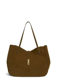 Polo Ralph Lauren geanta de mana din piele intoarsa imagine