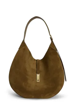 Polo Ralph Lauren geanta de mana din piele intoarsa imagine