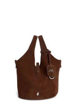 Polo Ralph Lauren geanta pentru femei din piele intoarsa imagine