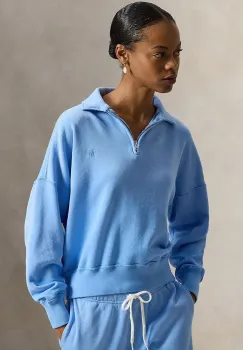 Polo Ralph Lauren Hanorac cu fermoar de dama din bumbac imagine