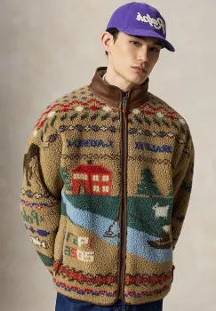 Polo Ralph Lauren  hanorac cu fermoar pentru barbati din polar imagine