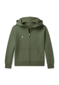 Polo Ralph Lauren hanorac cu fermoar pentru copii, cu bumbac imagine