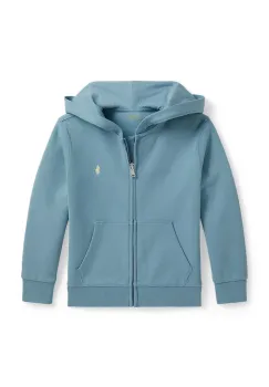 Polo Ralph Lauren hanorac cu fermoar si gluga pentru copii cu bumbac imagine