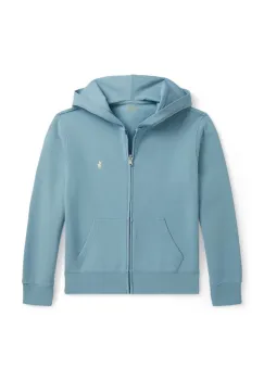 Polo Ralph Lauren hanorac cu fermoar si gluga pentru copii cu bumbac imagine