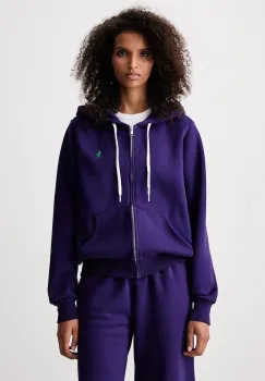 Polo Ralph Lauren  hanorac cu fermoar si gluga pentru femei cu bumbac imagine