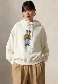 Polo Ralph Lauren hanorac cu gluga pentru femei cu bumbac imagine