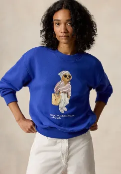 Polo Ralph Lauren hanorac pentru femei, din bumbac ISLAND FLC-KNT-SWEATSHIRT imagine