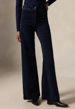Polo Ralph Lauren pantaloni evazati flare pentru femei cu bumbac imagine