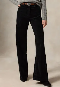 Polo Ralph Lauren  pantaloni evazati flare pentru femei cu bumbac imagine