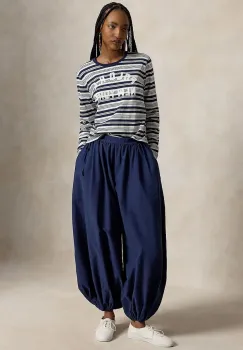 Polo Ralph Lauren pantaloni pentru femei cu amestec de matase imagine