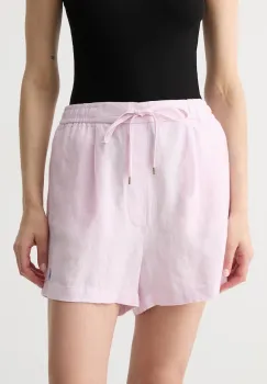 Polo Ralph Lauren pantaloni scurti pentru femei, din in LINEN-WVN-SHORTS imagine