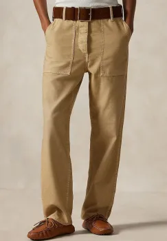 Polo Ralph Lauren pantaloni straight de dama din bumbac imagine