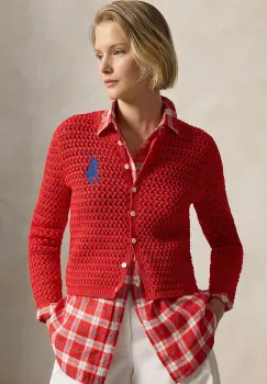 Polo Ralph Lauren  pulover cu fermoar pentru femei din bumbac imagine