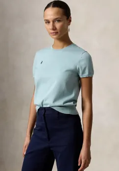 Polo Ralph Lauren pulover cu maneca scurta pentru femei cu bumbac imagine