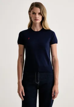 Polo Ralph Lauren pulover cu maneca scurta pentru femei cu bumbac imagine