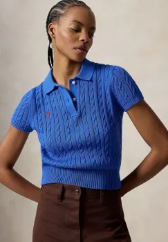 Polo Ralph Lauren pulover cu maneca scurta pentru femei din bumbac imagine