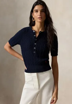 Polo Ralph Lauren pulover cu maneca scurta pentru femei din bumbac imagine