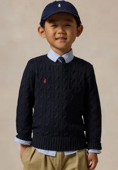 Polo Ralph Lauren pulover de bumbac pentru copii imagine