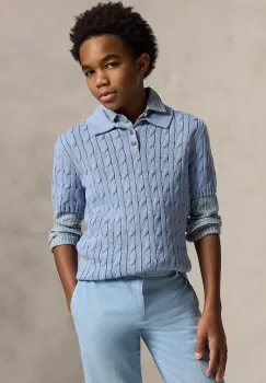 Polo Ralph Lauren pulover de bumbac pentru copii imagine