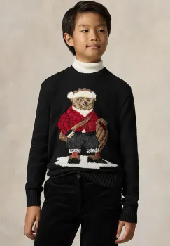 Polo Ralph Lauren pulover de bumbac pentru copii imagine