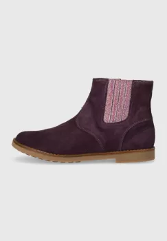 Pom D'api cizme chelsea din piele intoarsa TRIP JODZIP culoarea violet imagine