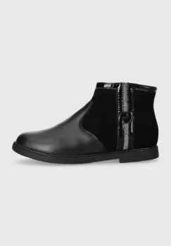 Pom D'api cizme din piele intoarsa pentru copii CITY LOCK culoarea negru imagine