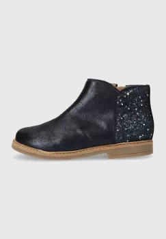 Pom D'api cizme din piele intoarsa pentru copii RETRO BACK culoarea albastru marin imagine