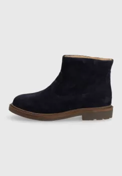 Pom D'api cizme din piele intoarsa pentru copii SISTER BOOTS culoarea albastru marin imagine