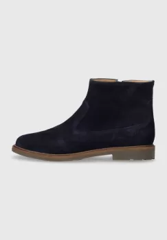 Pom D'api cizme din piele intoarsa pentru copii SISTER BOOTS culoarea albastru marin imagine