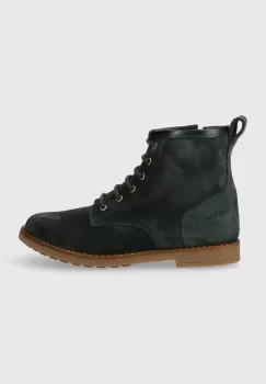Pom D'api cizme din piele intoarsa pentru copii TRIP HI LACE culoarea verde imagine