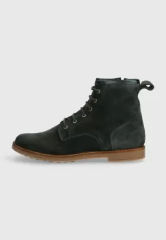 Pom D'api cizme din piele intoarsa pentru copii TRIP HI LACE culoarea verde imagine