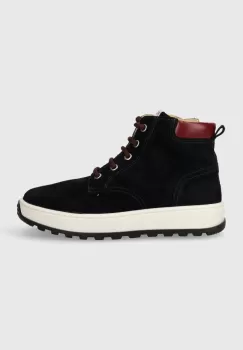 Pom D'api pantofi din piele intoarsa pentru copii FLOW BOOTS culoarea albastru marin imagine