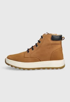 Pom D'api pantofi din piele intoarsa pentru copii FLOW BOOTS culoarea maro imagine