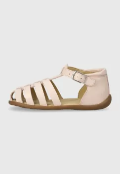Pom D'api sandale din piele pentru copii culoarea roz imagine