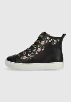 Pom D'api tenisi de piele pentru copii SWAG BRODI culoarea negru imagine