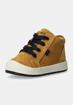 Primigi pantofi din piele intoarsa pentru copii culoarea maro, PQU 68518 imagine