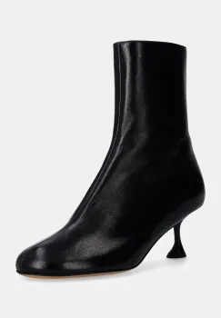 Proenza Schouler cizme de piele Tee Ankle femei, culoarea negru, cu toc cui, PS43232A imagine