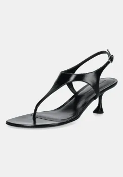 Proenza Schouler sandale de piele Tee Thong culoarea negru, SH252042A imagine