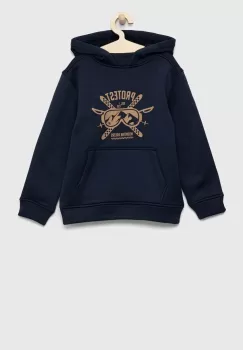 Protest bluza copii culoarea albastru marin, cu gluga, cu imprimeu imagine