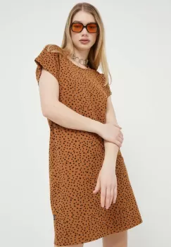 Protest rochie culoarea maro, mini, drept imagine