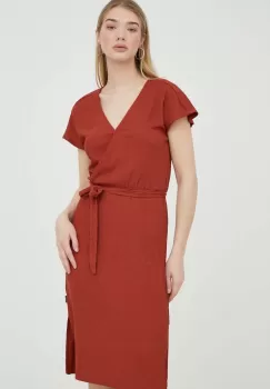 Protest rochie culoarea maro, mini, drept imagine