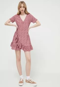 Protest rochie culoarea roz, mini, evazati imagine