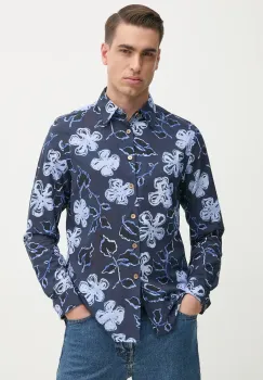 PS Paul Smith camasa din bumbac barbati, culoarea albastru marin, cu guler clasic, regular, M2R.765X.P22309 imagine