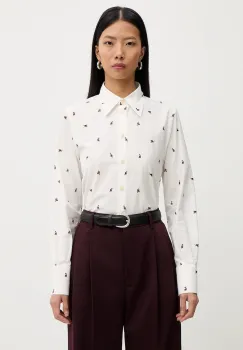 PS Paul Smith camasa din bumbac culoarea bej, cu guler clasic, regular, W2R-335B-V31397 imagine